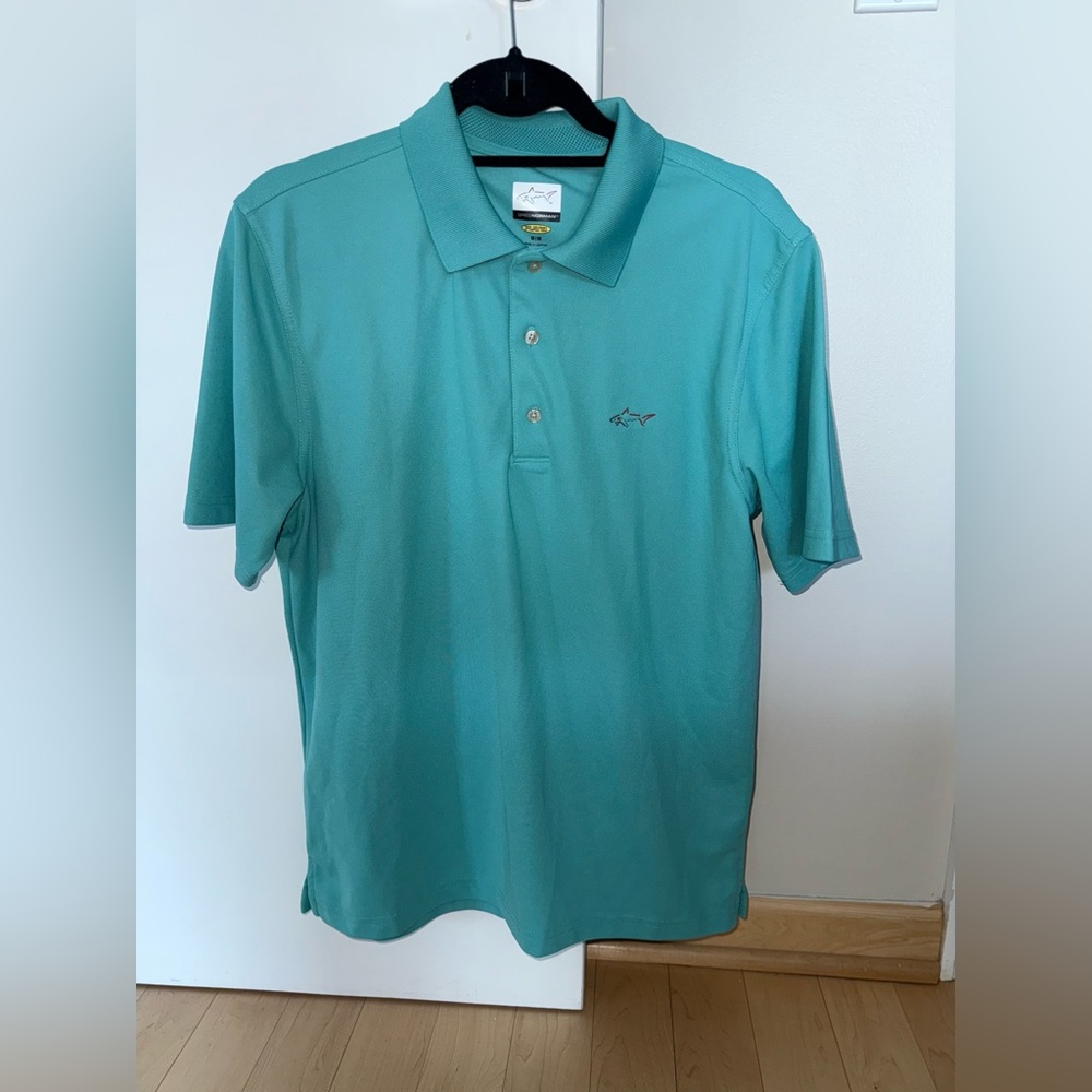 Greg Norman Play Dry Polo – Teal Performance Golf Shirt (Men’s Medium)